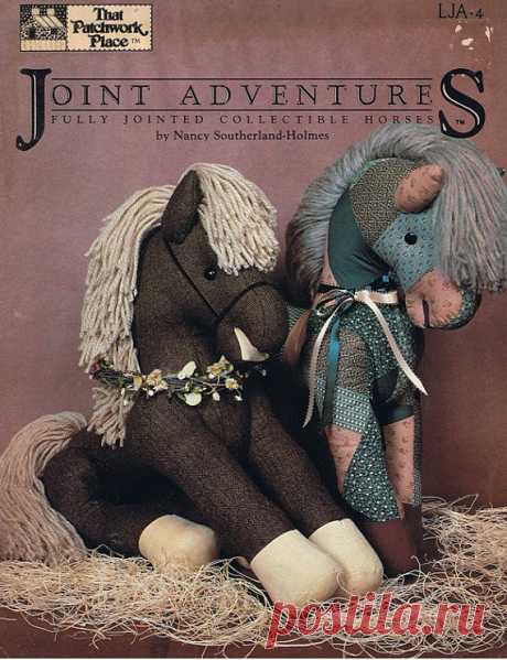Jointed Horses Stuffed Animal Craft Pattern Leaflet Author: Southerland-Holmes    Contents: Anyone who ever dreamed of having their own pony can now have a whole herd of them. This leaflet has a full size pattern for sewing the a horse and friends for him to play with. Make them soft and cuddly to sit quietly waiting for you or add movable metal joints and let them run through your dreams. Directions for adding eyes, manes, tails and other details are included. The directi...
