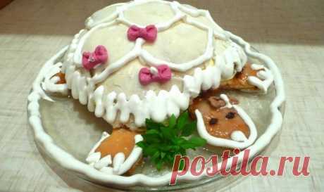 торт черепаха со сметаной и белой глазурью рецепт с фото пошагово - 1000.menu