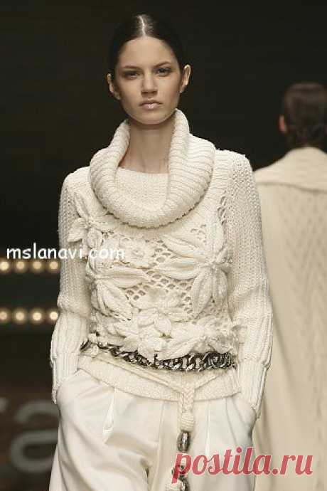 Вязаный пуловер от Laura Blagiotti и вариации на ту же тему