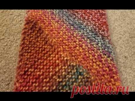 Multidirection Diagonal Knitted Scarf Tutorial