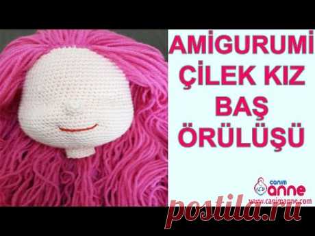 Amigurumi Çilek Kız Baş Örülüşü