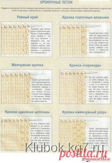 Несколько вариантов кромочных петель в вашу коллекцию