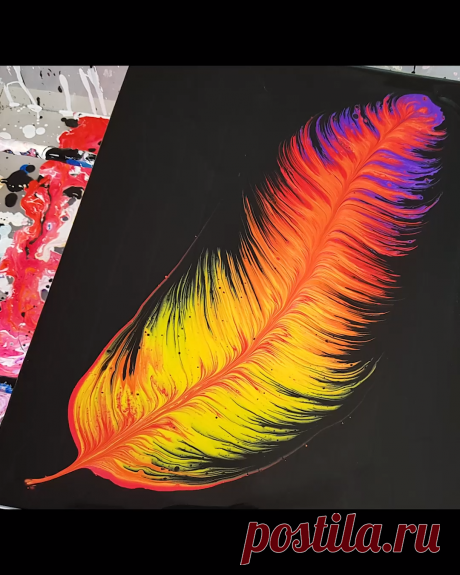 Акриловая Заливка-Краска Kiss Feather. Fluid Art Tutorial by Olga Soby от Smart Art Materials. Проверьте полное видео для получения более подробной информации