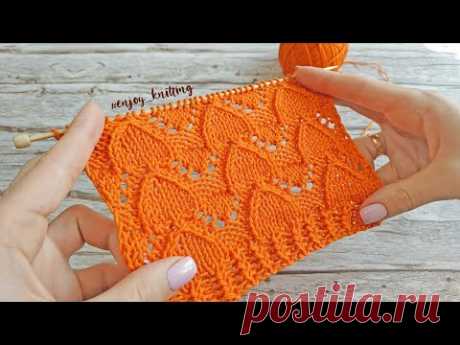 КРАСИВЫЙ Ажурный Узор Спицами | How to knit Lace pattern