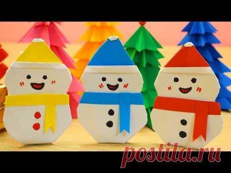 DIY Snowman From Paper | Christmas Craft Ideas - YouTube