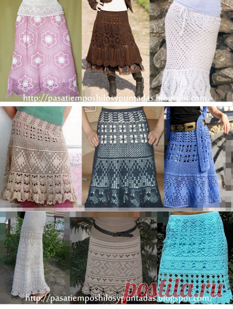 Pasatiempos entre hilos y puntadas: Variedad de faldas en crochet