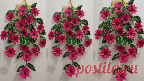 DIY Bunga Gantung Hiasan Dinding dari Plastik Kresek | Flower Wall Hanging from Plastic Bag Kali ini saya berbagi ide kreatif Cara Membuat Bunga Gantung Hiasan Dinding  dari plastik kresek Ayo tonton videonya sampai selesai😊Semoga kalian suka dan b...