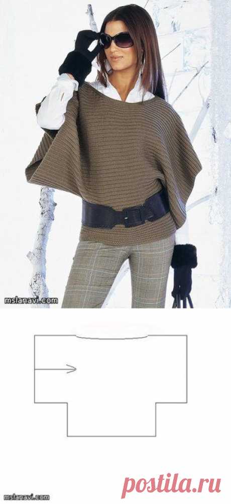 Пуловер T-образный