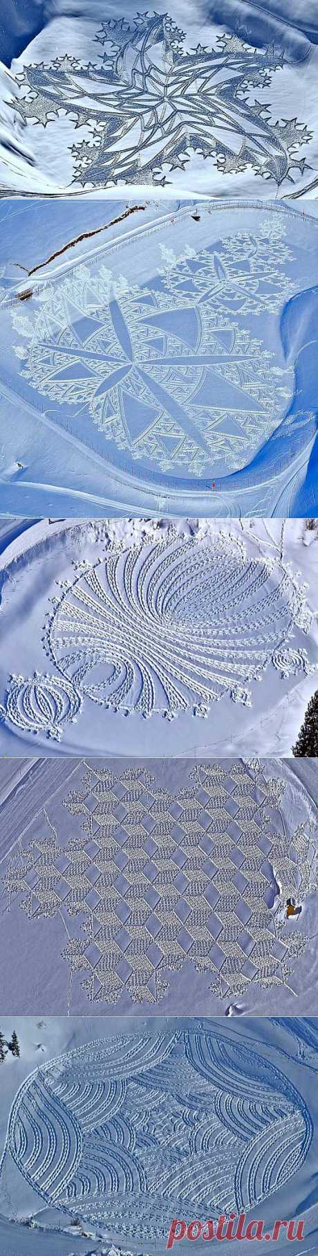 Рисунки на снегу художника Саймона Бека » Nibler.ru - мой маленький уютный уголок