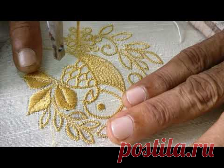 Kerala style machine embroidery design - YouTube