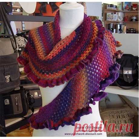 Modèle Flamenco Shawlette - CROCHET LAINE ET TRICOT