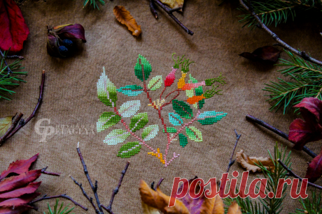 Осенние декоративные салфетки. Вышивка крестом | Пелагея Гунякова | Дзен