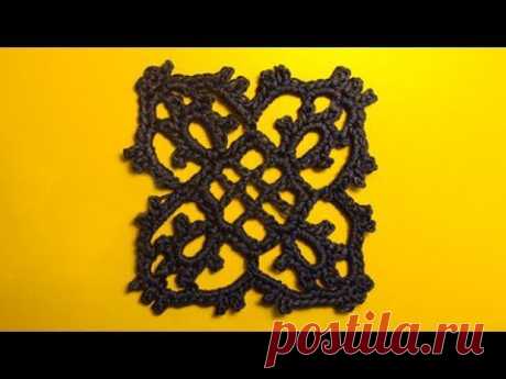 ▶ Урок 320 Кружево крючком Сrochet lace motive Вязание крючком - мотив - YouTube