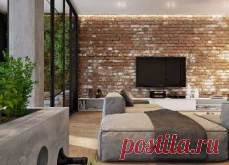 15 уютнейших гостиных с кирпичными стенами — Roomble.com