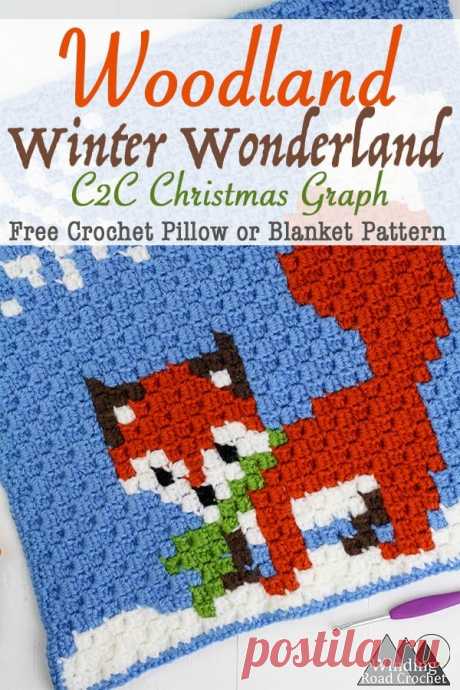 Winter Fox C2C Square Graph - Winding Road Crochet