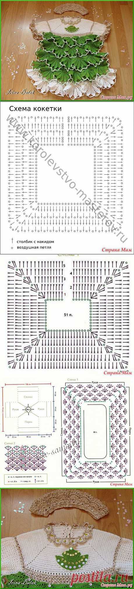 Платье &quot;Ёлочка&quot; принцессам к Новому Году, стартуем!!!: Дневник группы &quot;Вяжем вместе он-лайн&quot; - Страна Мам
