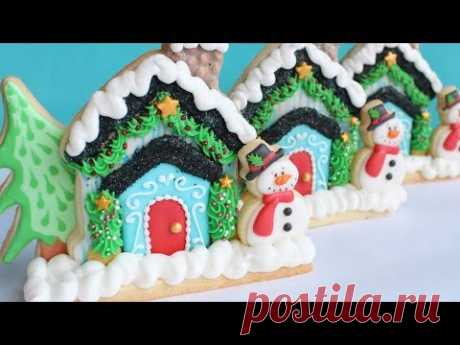 Mini Holiday Cookie 3D Scene - Cookie decorating - Christmas cookies