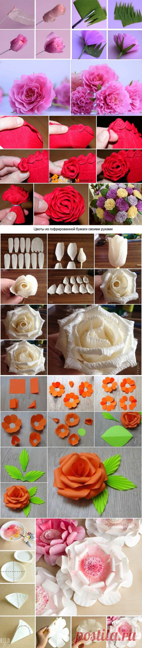 Прекрасные цветы из бумаги: мастер-класс — Сделай сам, идеи для творчества - DIY Ideas