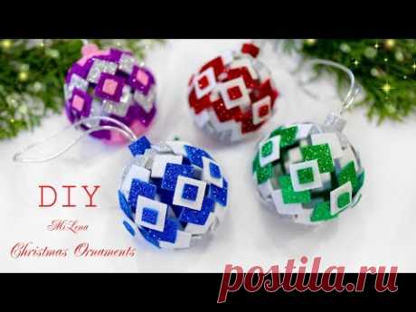 🎄 НОВОГОДНИЕ ИГРУШКИ ИЗ ФОАМИРАНА 🎄 Glitter Foam Ornaments 🎄