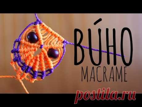 Búho de macramé / ♥ Tutorial (English subtitles) - YouTube