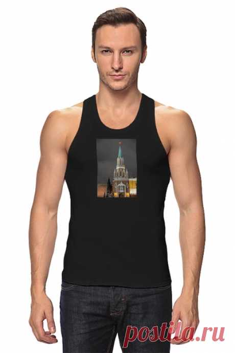 Майка классическая Никольская башня #4612410 в Москве, цена 950 руб.: купить майку с принтом от Anstey в интернет-магазине