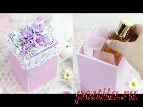 Показываю процесс создания шикарной коробочки с цветами🎁🌸Коробочка своими руками в подарок для мамы💗 - YouTube