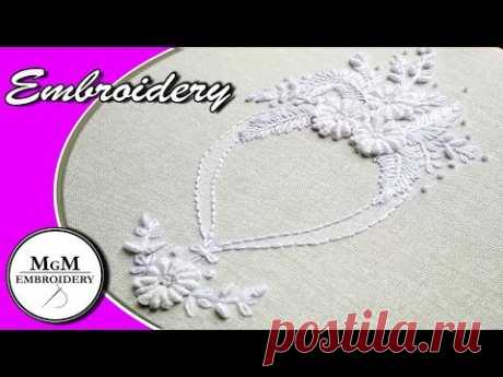 Embroidery : Bullion Knot Stitch | Вышивка: Конус Рококо