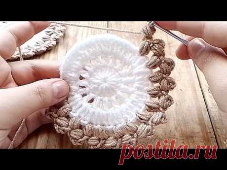 How to crochet a coaster | Easy Crochet Coaster Pattern for Beginners