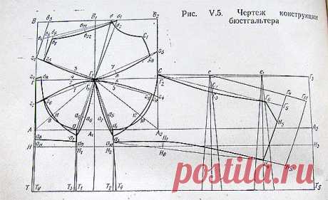 Построение выкройки бюстгальтера с косточками - Блог Елены Фоменковой Блог Елены Фоменковой