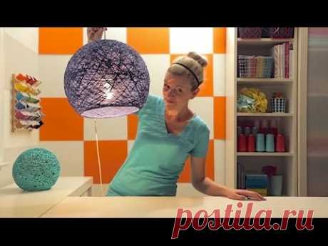 How to make a lampshade, lanterns, and yarn globes - YouTube