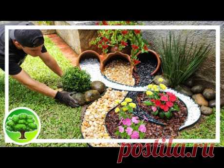 Креативная клумба и камни для украшения вашего сада / Идеи для сада