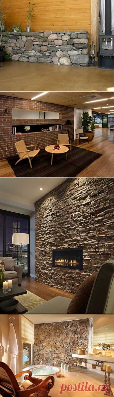 Искусственный камень в интерьере квартиры | Декоративный камень в интерьере