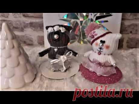 КОТЯТА ИЗ НОСКОВ СВОИМИ РУКАМИ.. How to make a doll from a sock...