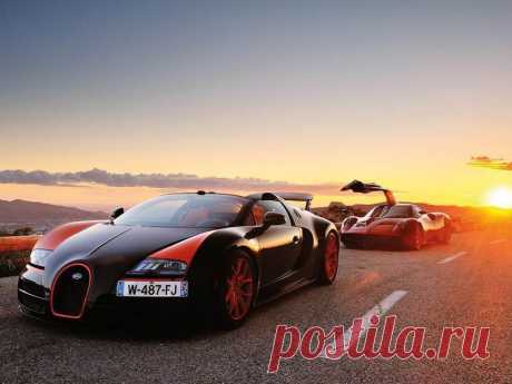 Bugatti Veyron Grand Sport Vitesse против Pagani Huayra | Zabarankoi.ru