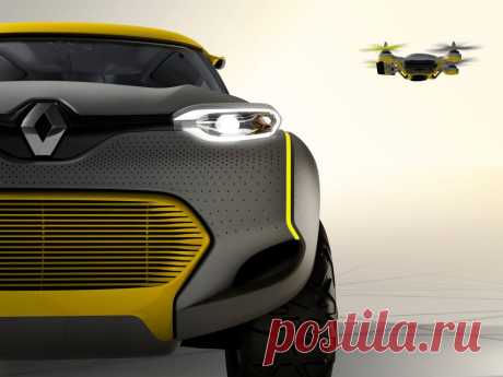 Renault представила концепт автомобиля с летающим дроном-помощником — TJournal / Небольшой квадрокоптер базируется на крыше автомобиля. Когда это необходимо, он может вылететь на разведку. Задача дрона — держаться на определенном расстоянии впереди, следуя указаниям GPS-навигатора внедорожника, и заранее предупреждать о возможных препятствиях на пути.