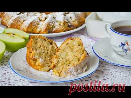 Простой Пирог с Яблоками, Орехами и Медом (ВМЕСТО ШАРЛОТКИ!) Уютный и Вкусный + КОТОБОНУС :)