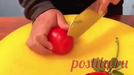 Вот так можно красиво нарезать помидоры на стол 🌹 | Для мам и малышей | Дзен