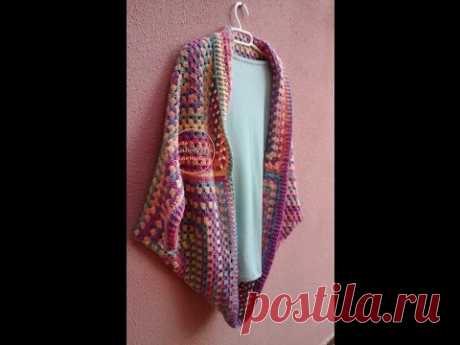 chaqueta crochet granny square tutorial