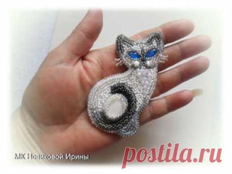 Кошка-брошка: вышиваем бисером голубоглазую сиамскую красавицу - Ярмарка Мастеров - ручная работа, handmade
