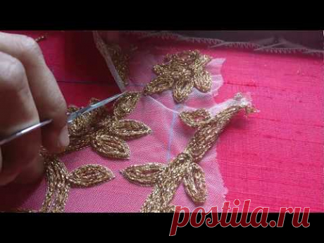 Crop Top Design Embroidery - Mirrors and Thread Work - YouTube