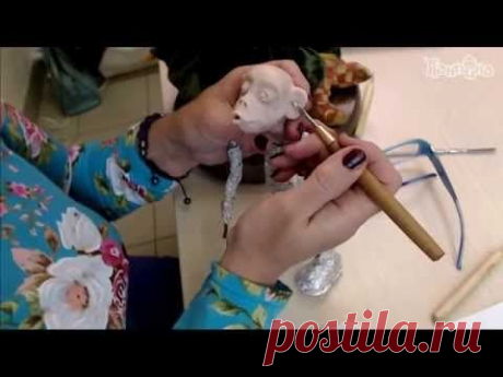 Часть 1. Кукла своими руками. Обезьянка из полимерной глины - YouTube