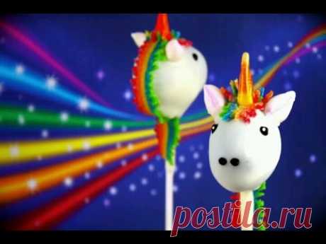 Make Unicorn Cake Pops! How to decorate a Rainbow Unicorn Cakepop by Cupcake Addiction