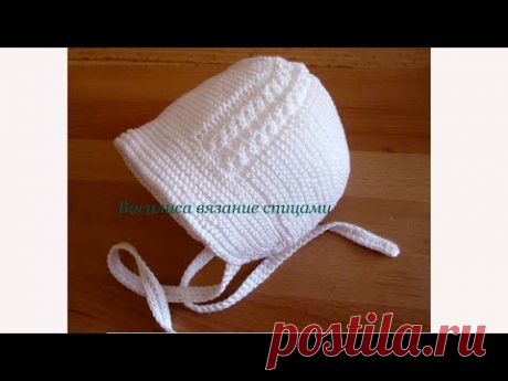 Шапочка принцессы спицами knitted cap