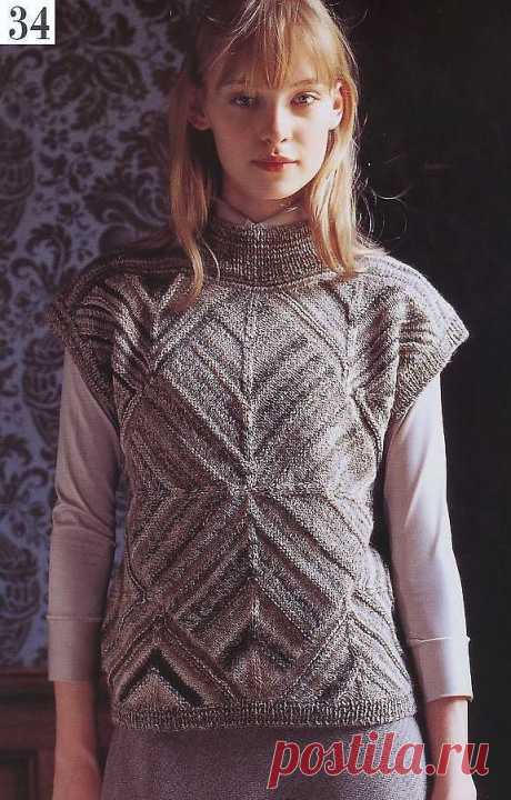 Пуловер пэчворк.
