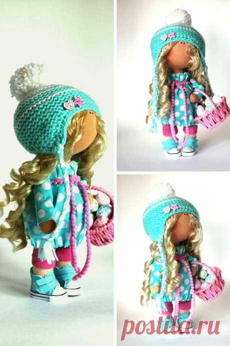 Vivid doll Fabric doll Summer doll handmade by AnnKirillartPlace