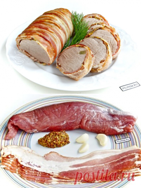 Свиная вырезка, запеченная в духовке - пошаговый рецепт с фото