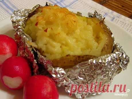 Картофель в фольге с сыром - пошаговый кулинарный рецепт с фото на Повар.ру