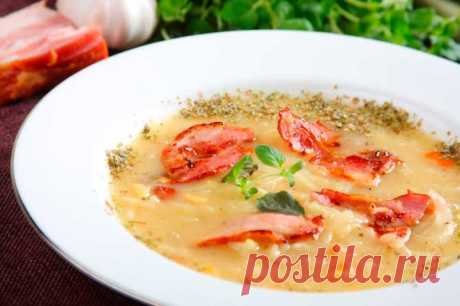 Гороховый суп с беконом и квашеной капустой – пошаговый рецепт с фото.