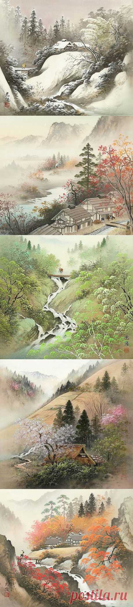 Шикарные пейзажи художника Koukei Kojima.