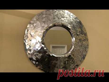 Dollar Tree DIY - 💕 Silver Metallic Decorative Wall Mirror 💕 - YouTube